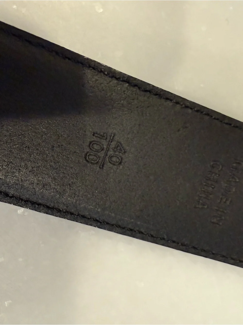 Polo Ralph Lauren Men's Italian Black Leather Belt - Gold Buckle Sz 40 NWT